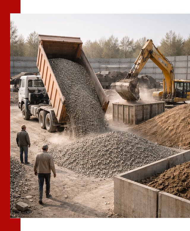 Доставка нерудных материалов с погрузкой и разгрузкой в Касимах