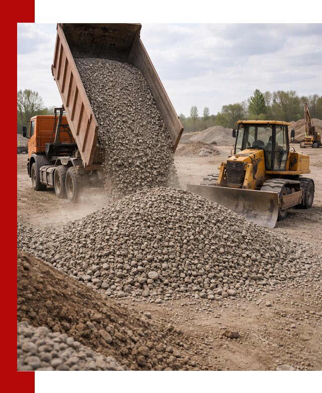 Доставка гравийного щебня фракции 40-70 в Касимах