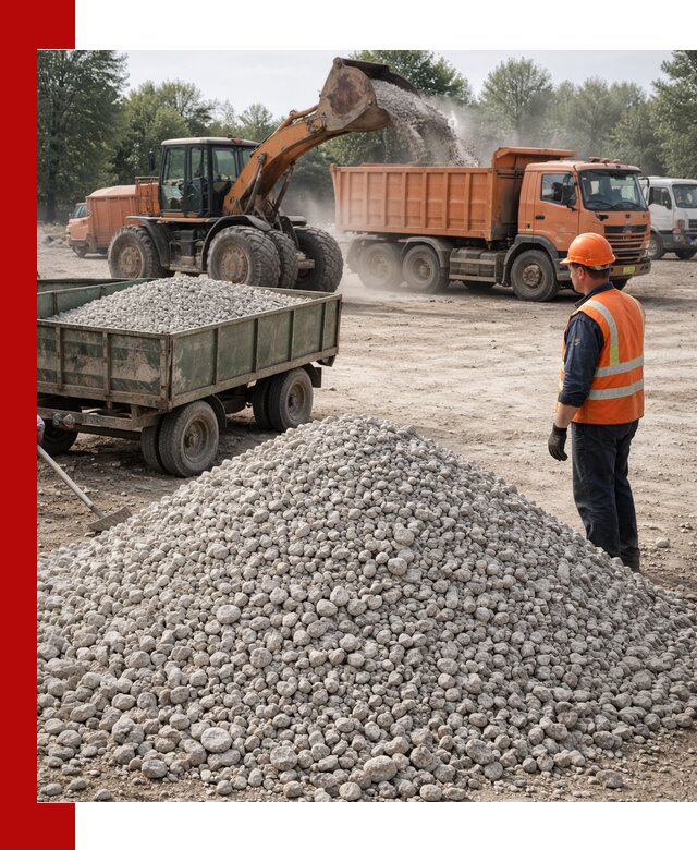 Доставка известнякового щебня фракция 20–40 в Касимах