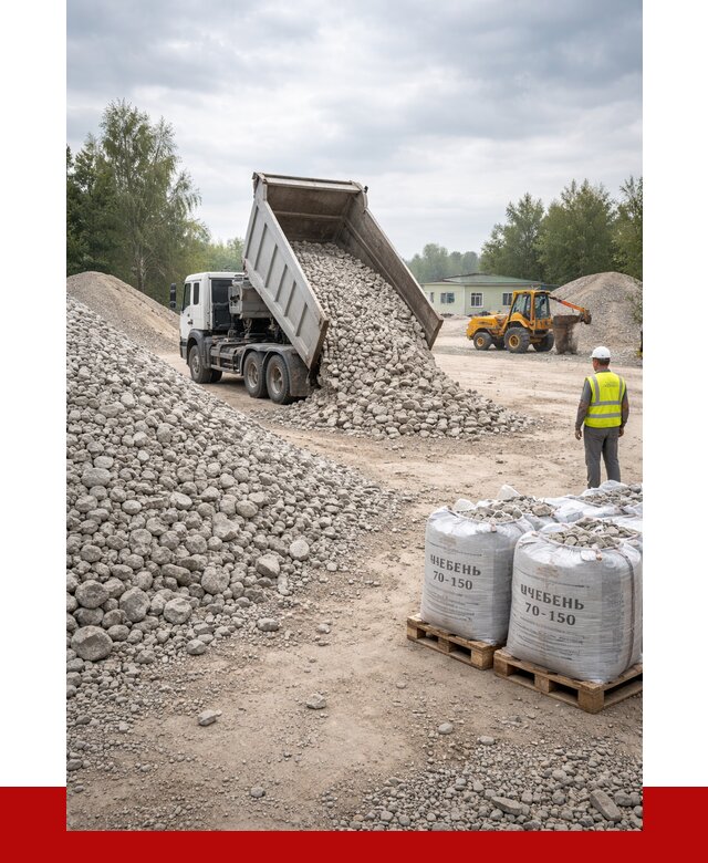 Известняковый щебень фракция 70-150 в Касимах от 1359 р. | ПРОНЕРУДКсм