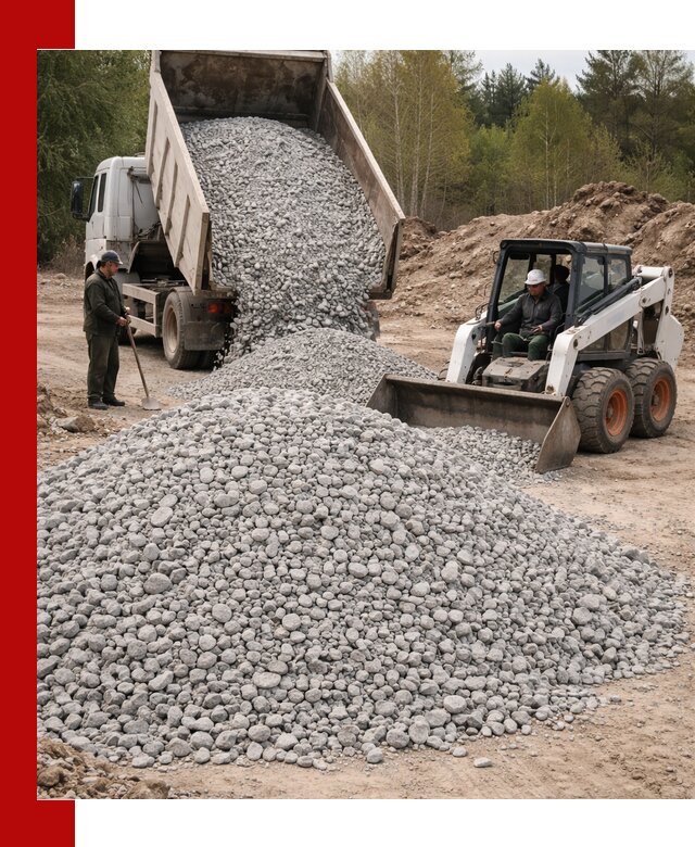 Доставка доломитового щебня в Касимах напрямую от карьера