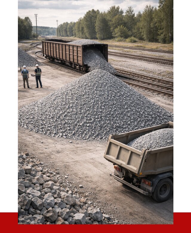 Железнодорожный щебень 20-60 в Касимах от 1849 р. | ПРОНЕРУДКсм