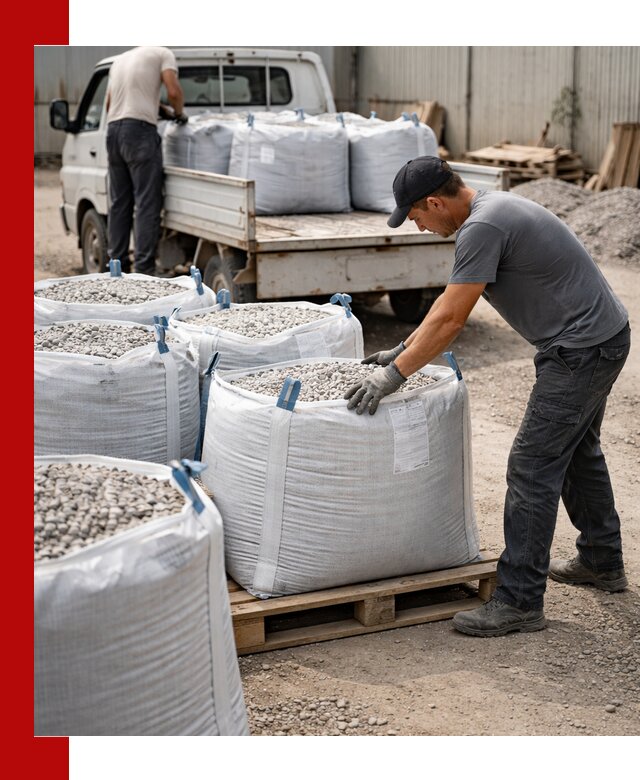 Доставка щебня в мешках по выгодным ценам в Касимах