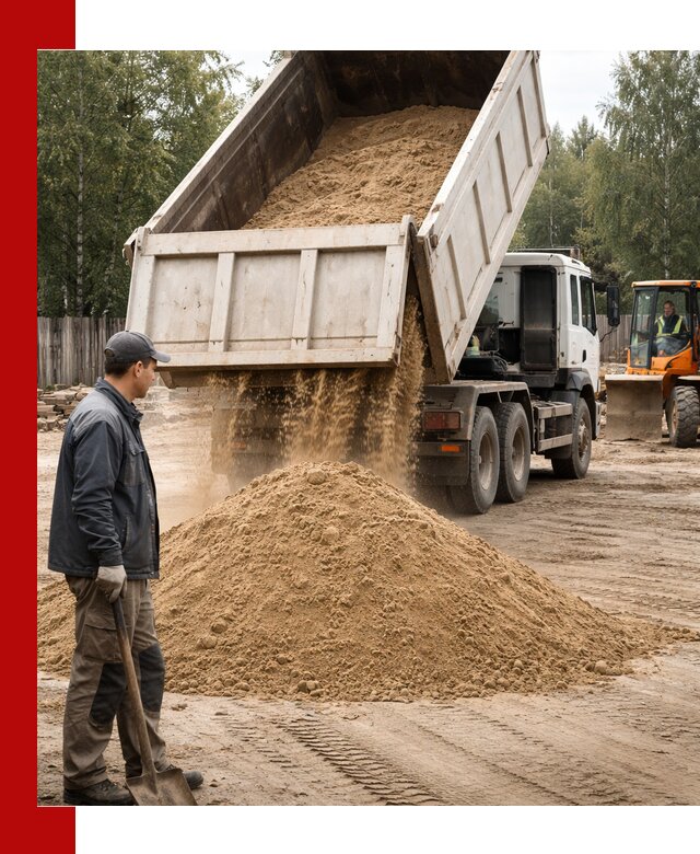Доставка и продажа песка с разгрузкой в Касимах