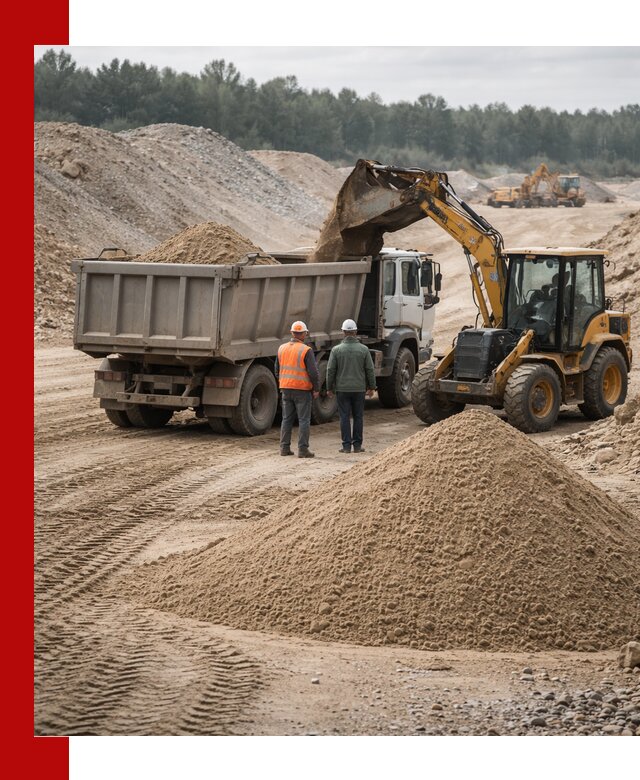 Карьерный среднезернистый песок с доставкой в Касимах