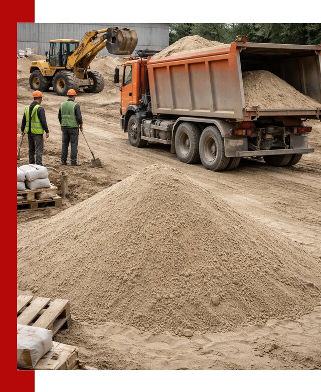 Доставка и продажа мытого речного песка в Касимах