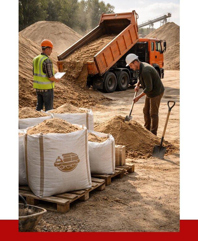 Строительный песок в Касимах от 2392 р. с доставкой, ПРОНЕРУДКсм