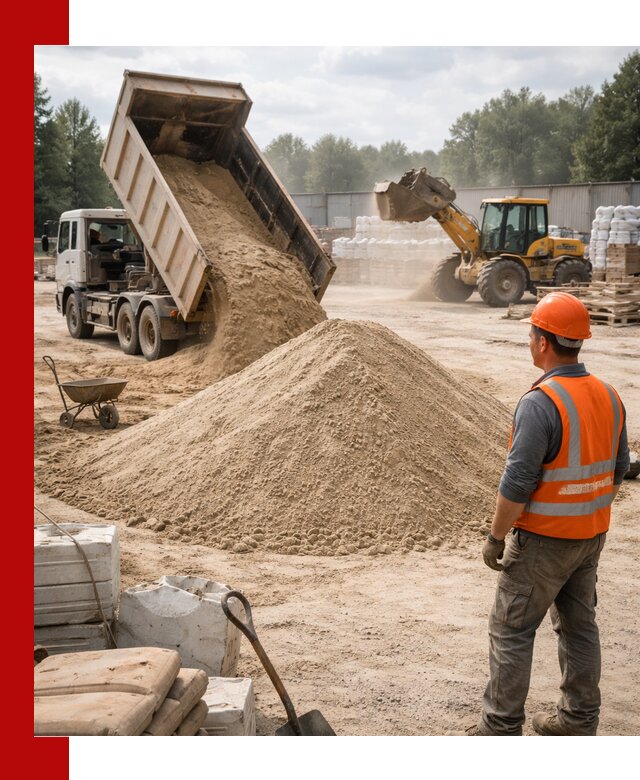 Доставка строительного песка с самосвалом в Касимах