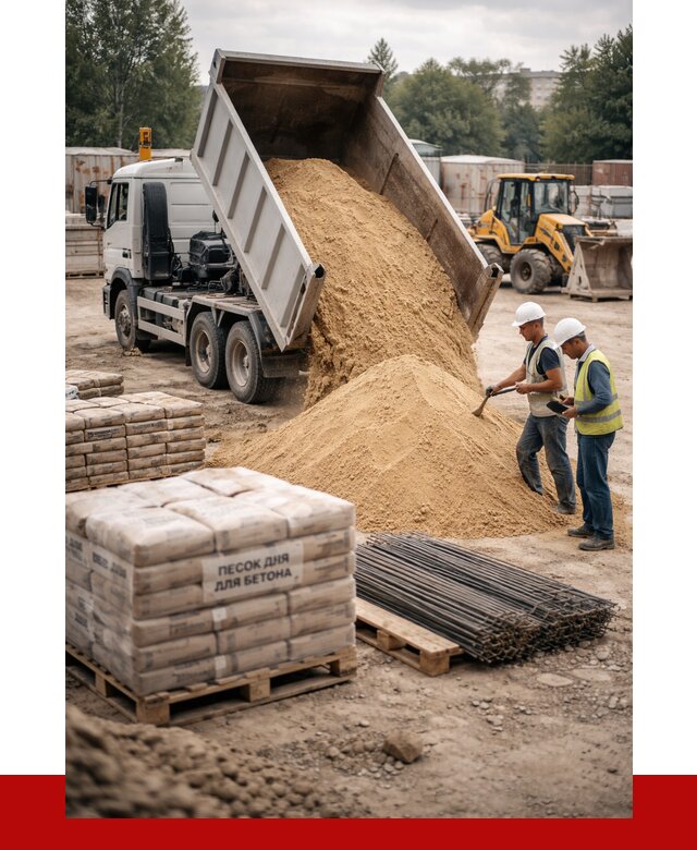 Песок для бетона в Касимах от 2719 р. с доставкой, ПРОНЕРУДКсм