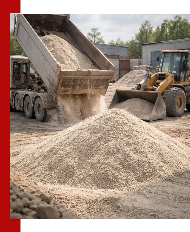 Кварцевый песок с доставкой в Касимах для строительных работ