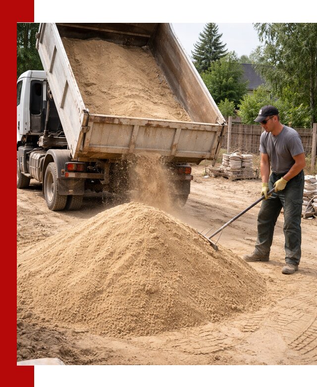 Доставка сухого песка самосвалами в Касимах