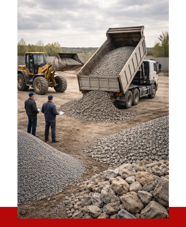 Гравий и камень с доставкой в Касимах от 4567 р. - ПРОНЕРУДКсм