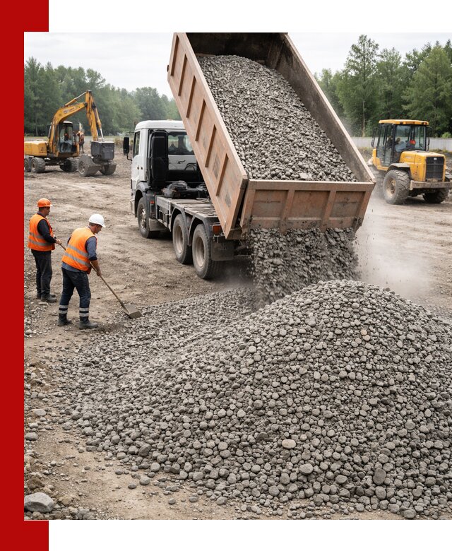 Доставка гравия фракции 40-70 в Касимах оптом и в розницу