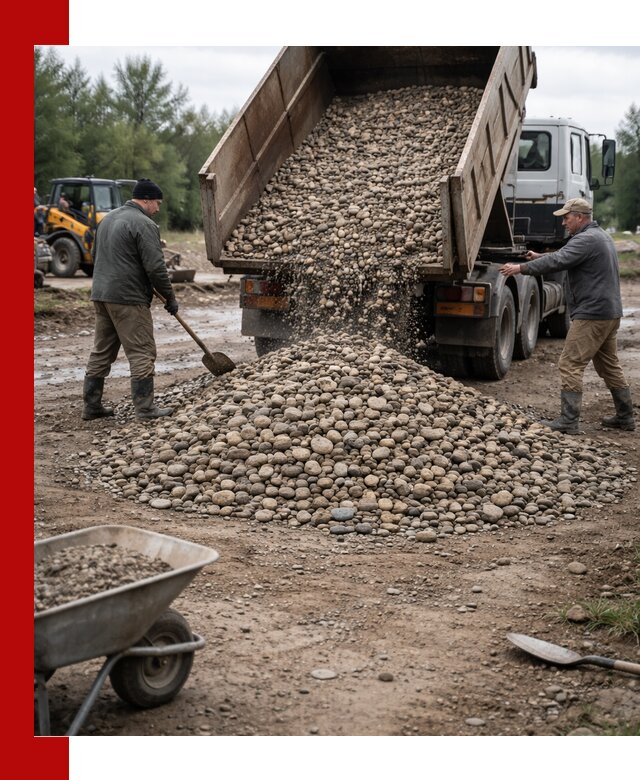 Доставка гальки речной оптом и в розницу в Касимах
