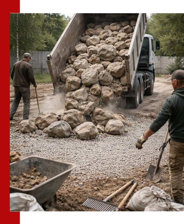 Доставка и укладка булыжника в Касимах