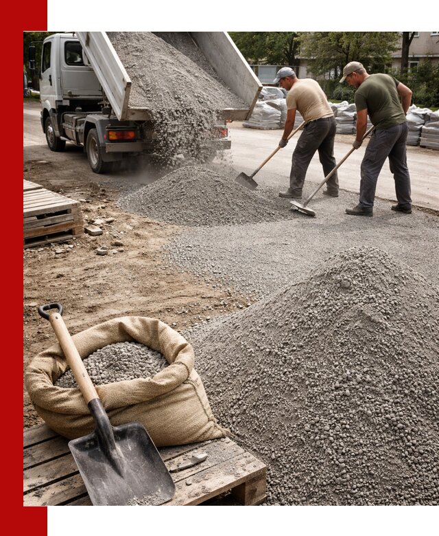 Отсев для тротуарной плитки в Касимах — доставка и укладка