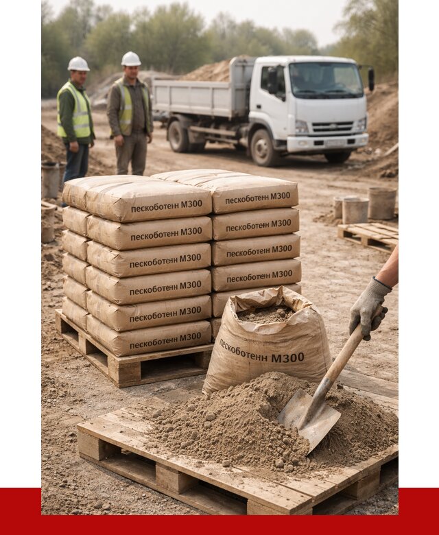 Пескобетон М300 в Касимах с доставкой от 5056 р. за куб | ПРОНЕРУДКсм