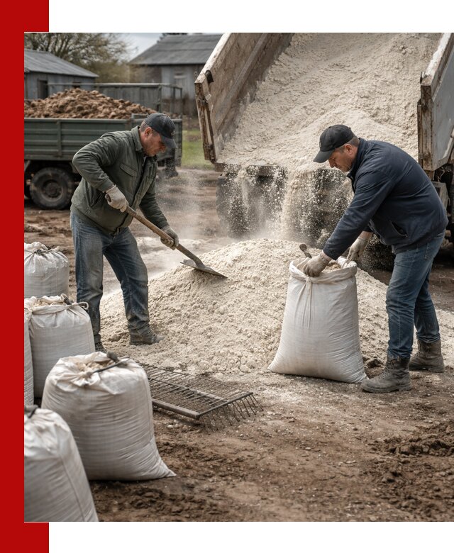 Доставка извести пушонки в Касимах оптом и мелким оптом