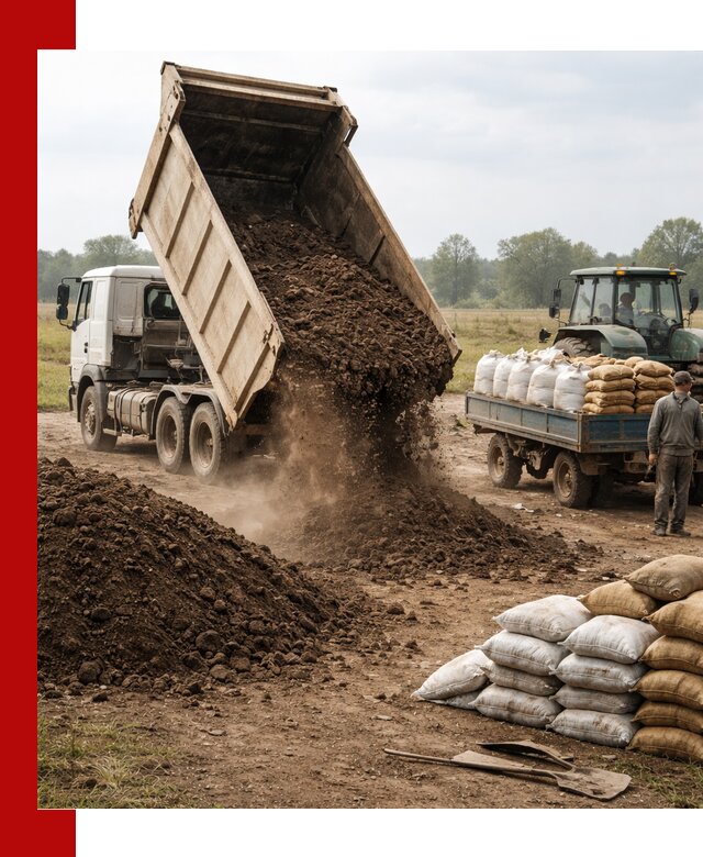 Доставка грунта и удобрений оптом в Касимах для сельхоз и строительства