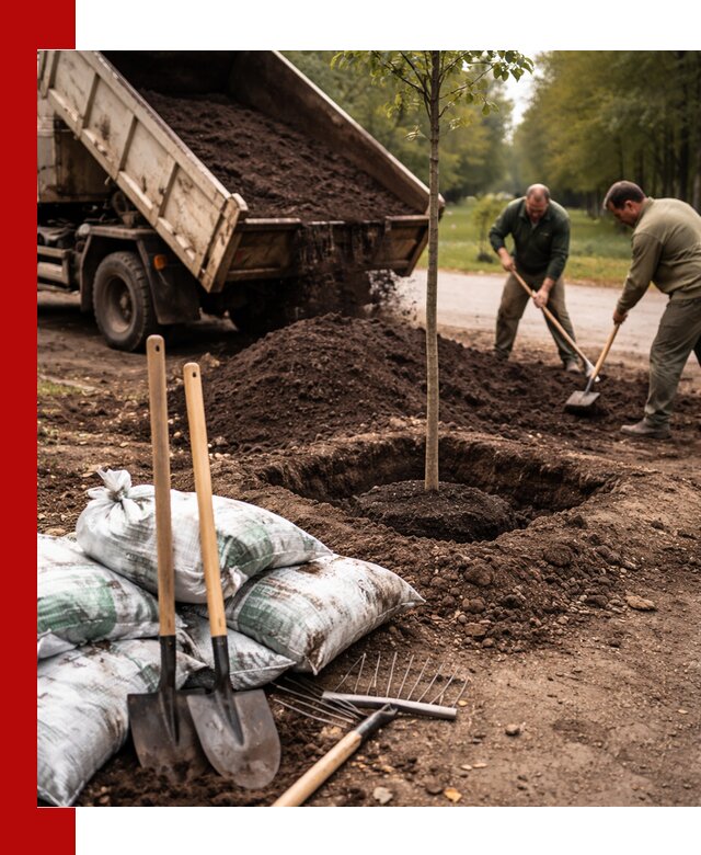 Грунт для посадки деревьев в Касимах — доставка и подготовка почвы