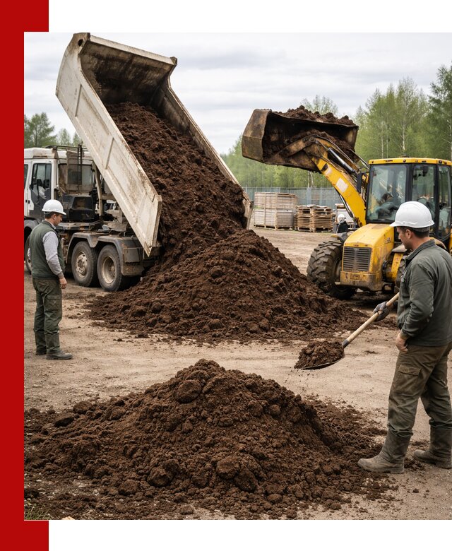 Доставка торфа оптом и в мешках в Касимах