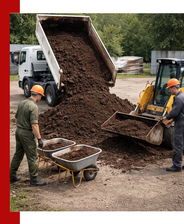 Доставка торфо-земляной смеси в Касимах для огорода и ландшафта