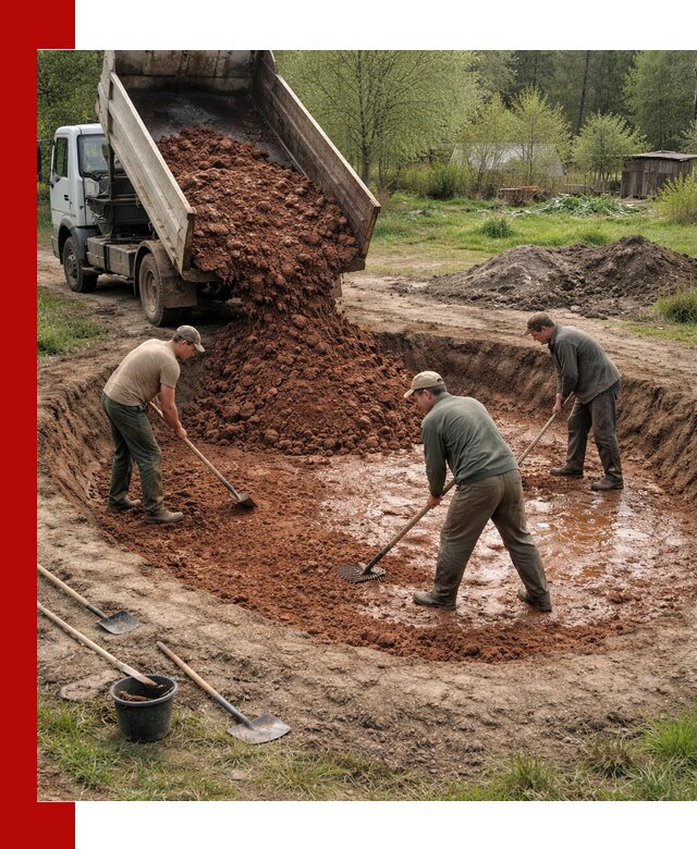 Купить качественную глину для пруда в Касимах