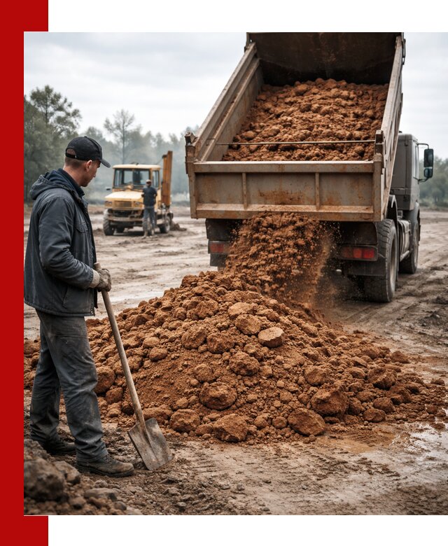 Глина для засыпки в Касимах с доставкой самосвалами