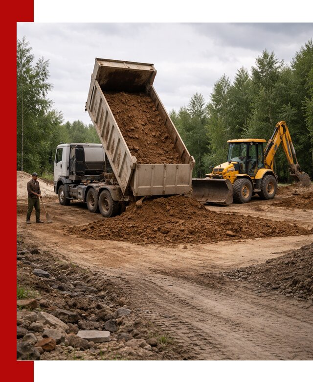 Доставка суглинка самосвалами в Касимах подсыпка и планировка