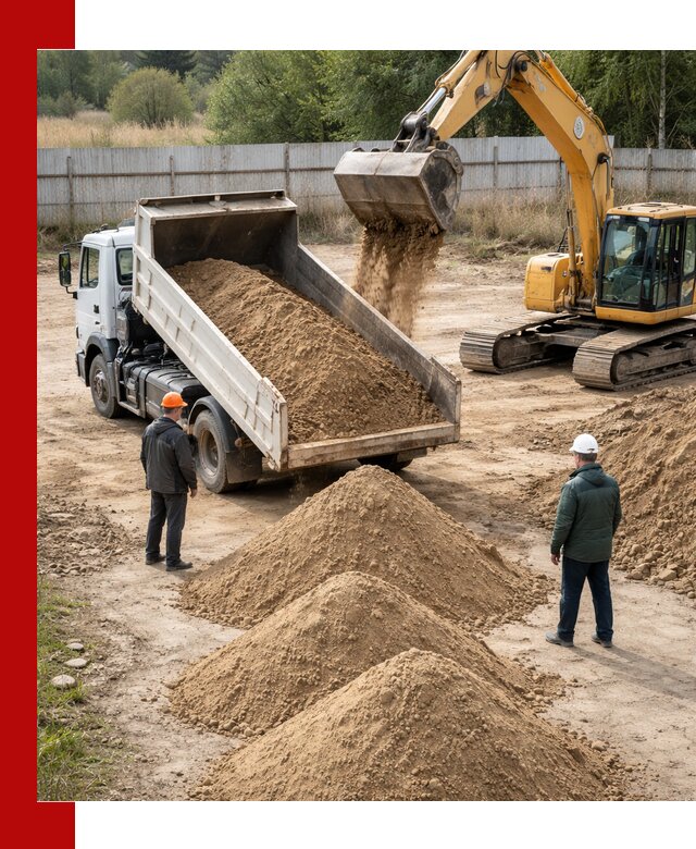 Доставка супеси вагонными и автопартиями в Касимах