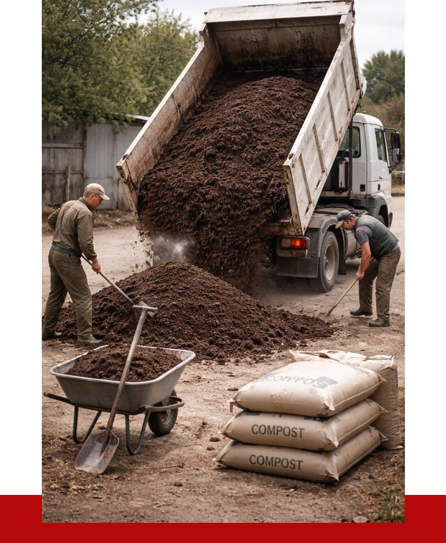 Купить компост в Касимах от 4567 р. за куб с доставкой | ПРОНЕРУДКсм