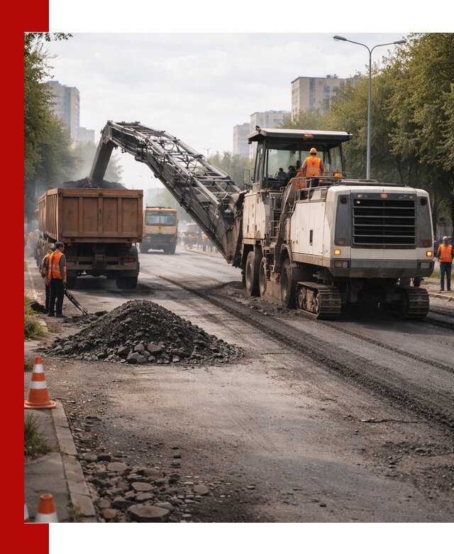 Фрезерованный асфальт в Касимах — удаление и вывоз старого покрытия