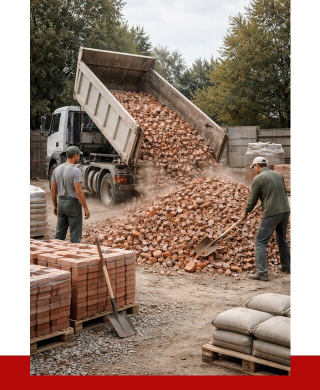 Бой кирпича в Касимах с доставкой от 4567 руб/куб | ПРОНЕРУДКсм