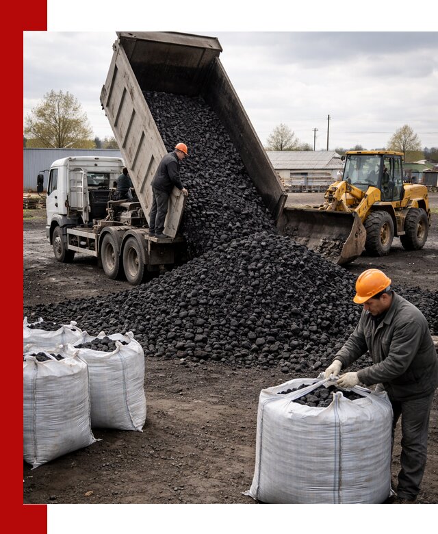 Доставка каменного угля в Касимах оптом и в розницу