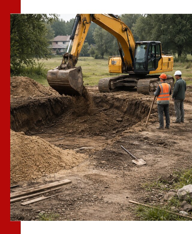 Рытье котлована под фундамент в Касимах (быстро и недорого)