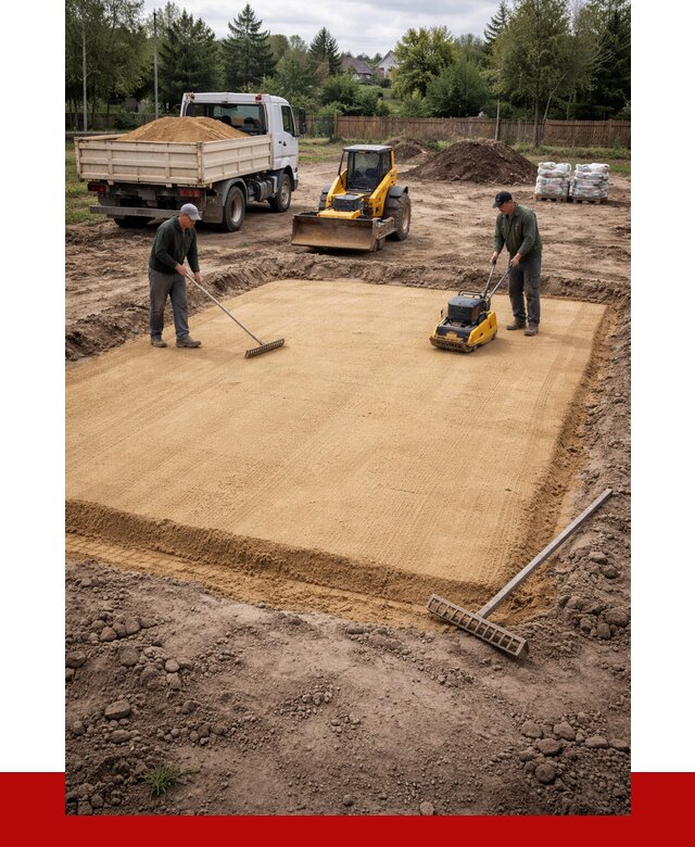 Устройство песчаной подушки в Касимах от 4893 р. ПРОНЕРУДКсм