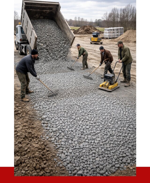 Устройство щебеночной подушки в Касимах от 4893 р. ПРОНЕРУДКсм